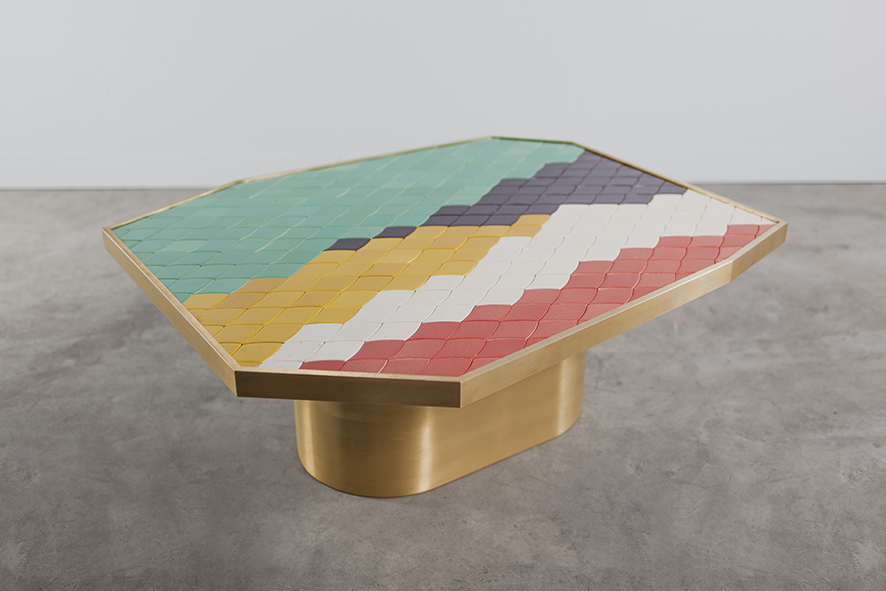 Landscape side table by India Mahdavi in collaboration with Carwan Gallery