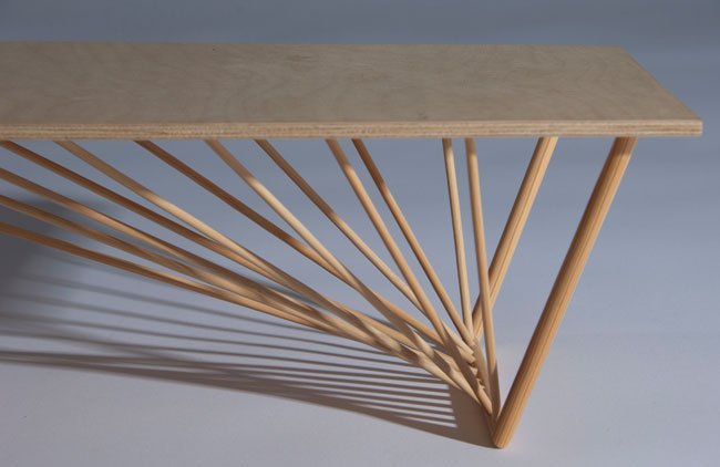 Bridge table by Copenhagen-based furniture and product designer Signe Balling