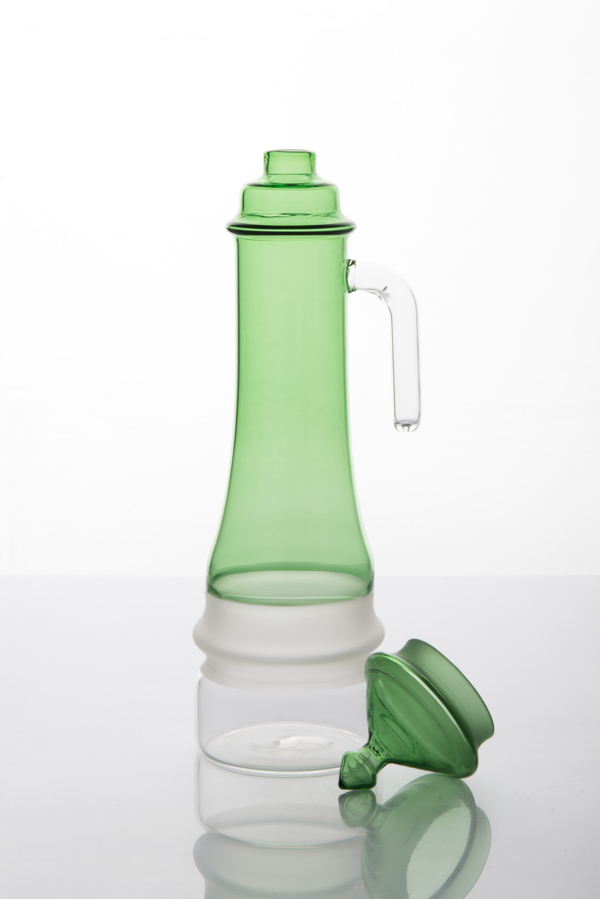 Vedovelle borosilicate glass bottle by Elena Salmistraro