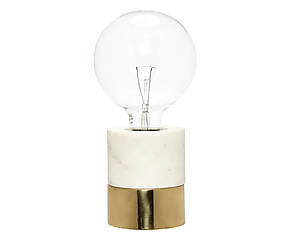 White marble and metal table lamp DARNELLE
