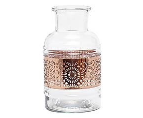 Glass & copper vase PAULY